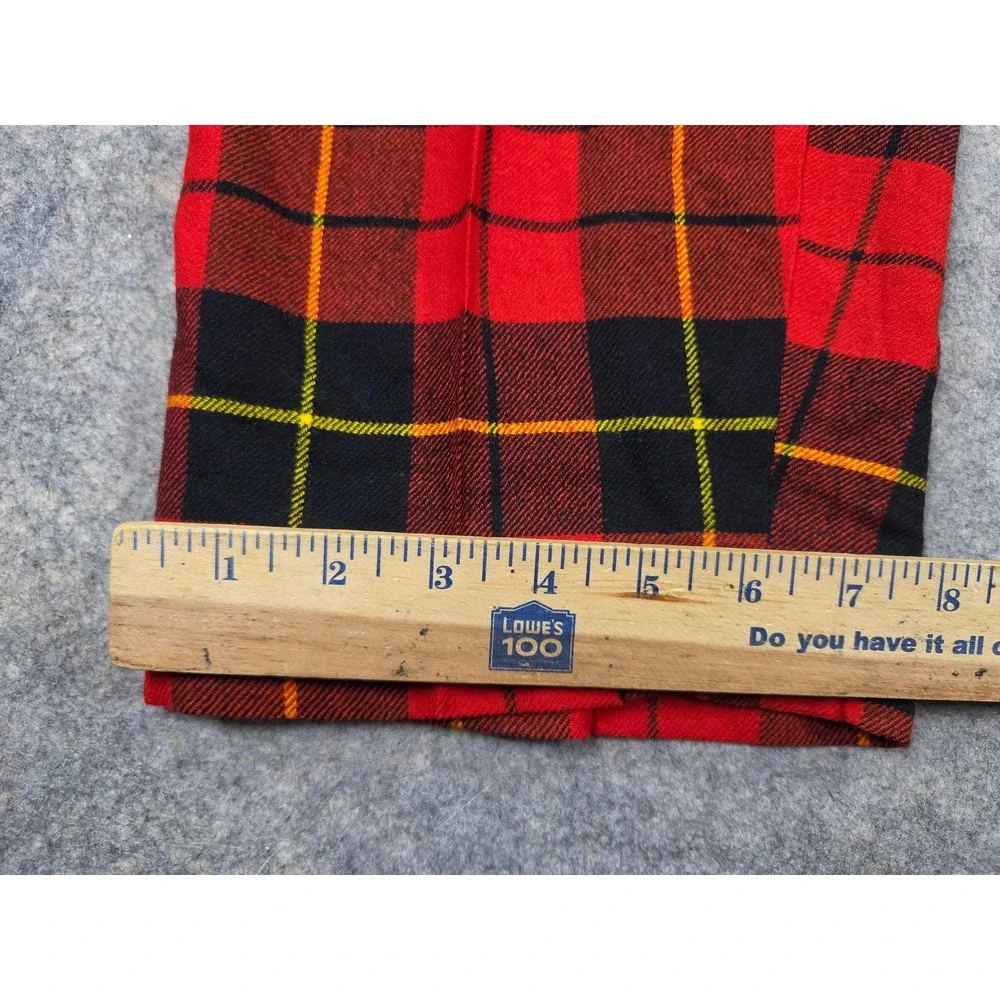 Vintage Polo Ralph Lauren Mens Red Black Plaid Golf Capris Pants 35x22 Tartan